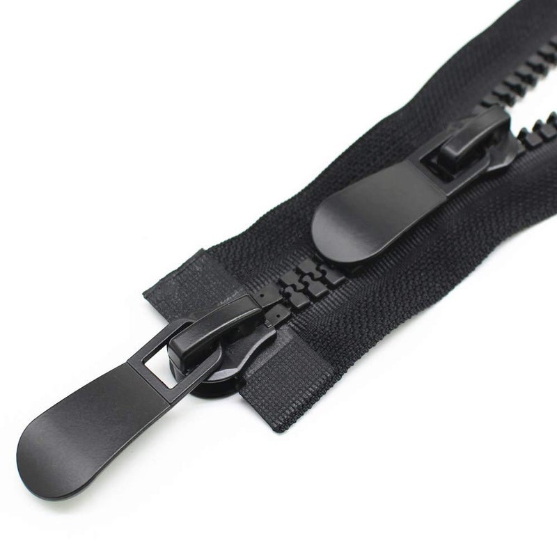 YaHoGa #15 30" Super Large Two Way Separating Plastic Zippers for Sewing, Parka, Winter Coat Heavy Duty Zippers Bulk (Huge Size) - Image 1